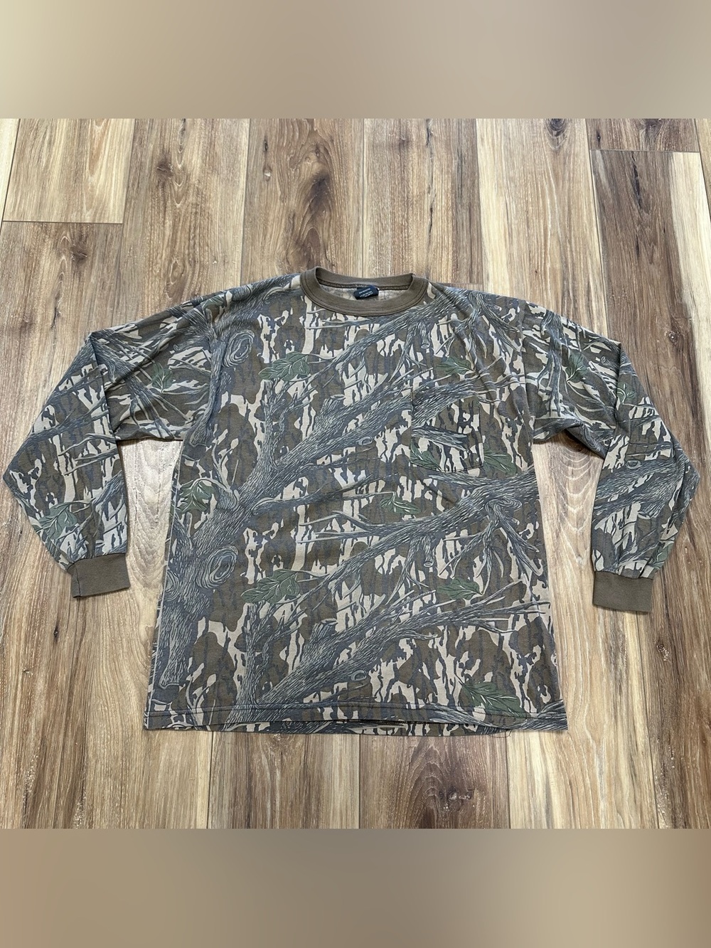 Mossy Oak Long Sleeve Camo Tee - Brown Green Gray